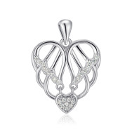 Срібна підвіска з фіанітами SZDP00420-P/12/1