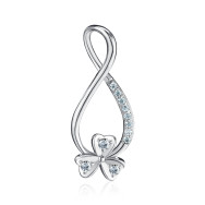 Срібна підвіска Конюшина з фіанітами SZDP00432-P/12/1