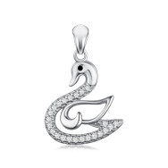 Срібна підвіска Лебідь з фіанітами SZDP00588-P/12/7