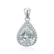 Срібна підвіска з фіанітами SZDP01736-P/12/1