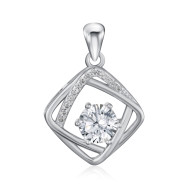 Срібна підвіска з фіанітами SZDP01757-P/12/1