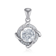 Срібна підвіска з фіанітами SZDP01806-P/12/1