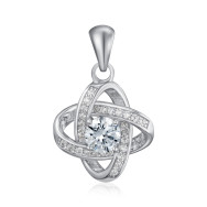 Срібна підвіска з фіанітами SZDP01844-P/12/1