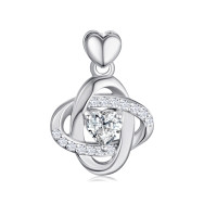 Срібна підвіска Серце з фіанітами SZDP01868-P/12/1