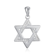 Срібна підвіска Зірка Давида з фіанітами SZDP02269-P/12/1