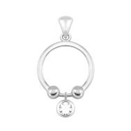 Срібна підвіска з фіанітом (SZDP03741)