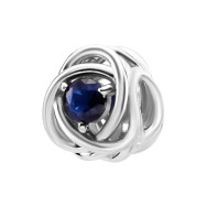 Срібна намистина шарм з фіанітом (SZDP04020)