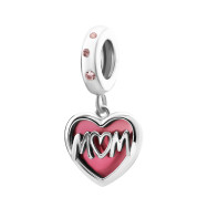 Срібна намистина шарм з емаллю та фіанітами (SZDP04525)