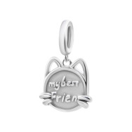 Срібна намистина шарм Найкращий друг (SZDP04617)