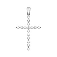 Срібна підвіска Хрестик з фіанітами (SZDP10410)