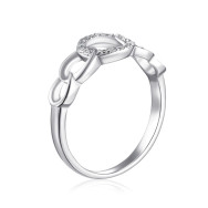 Срібна каблучка з фіанітами  SZDR02125-R/12/1