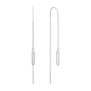 Срібні сережки-протяжки (SZE057)