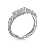 Срібна каблучка з фіанітами TA03989-R/12/1