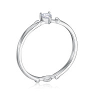 Срібна каблучка з фіанітом TA08363-R/12/1