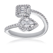 Срібна каблучка з фіанітами TR-662-7-W-S-R/12/1