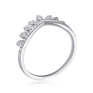 Срібна каблучка з фіанітами TR-744-7-W-S-R/12/1