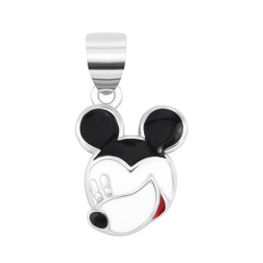 Срібна підвіска Міккі Маус з емаллю (9540078чб)