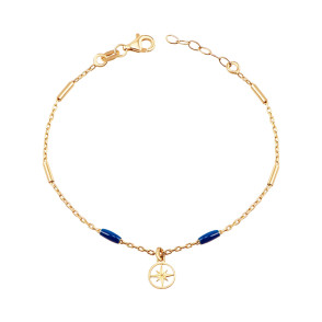 Срібний браслет Зірка з емаллю BRT_10969-B/20/570