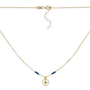 Срібне кольє Зірка з емаллю CLT_11933-K/20/570