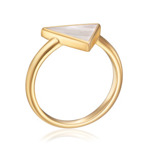 Срібна каблучка з перламутром HJR-1799-7-GOLD-R/20/1101