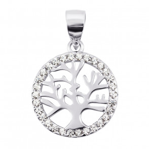 Срібна підвіска Дерево з фіанітами (PPS2161)