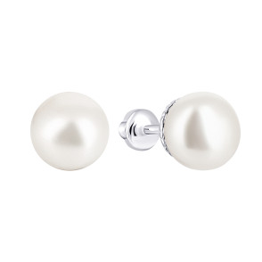 Срібні пусети з перлами (2278/9р-PWT)